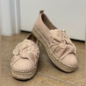 Sam Edelman “Cabrera” Heavy Woven Canvas Platform Espadrille - Pink - 8.5